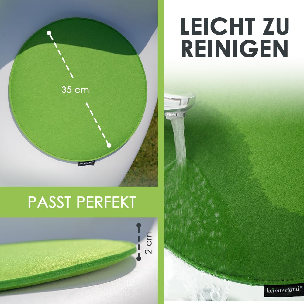 heimtexland Typ631 Sitzkissen Filz 35x35 cm 2 Stück