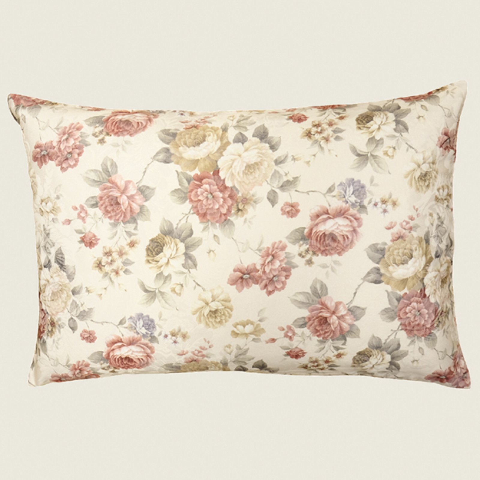 heimtexland Landhaus Rosen Typ442 Kissenhülle 40x40 cm Creme-Rosé