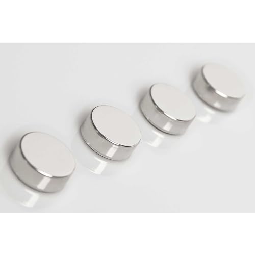 HAB & GUT MC621 Büromagnete Edelstahl extra stark 4er Ø2,3 cm