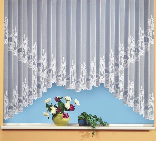 heimtexland Typ69 Store Gardine 175x600cm weiß Jacquard