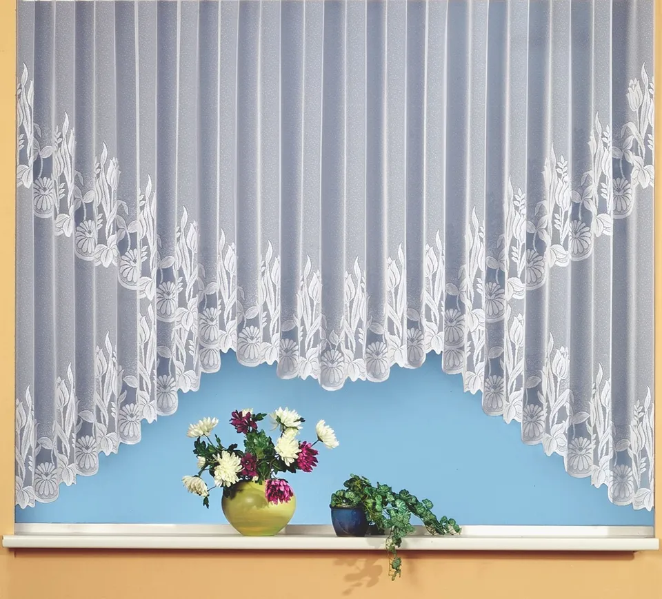 heimtexland Typ69 Store Gardine 175x600cm weiß Jacquard