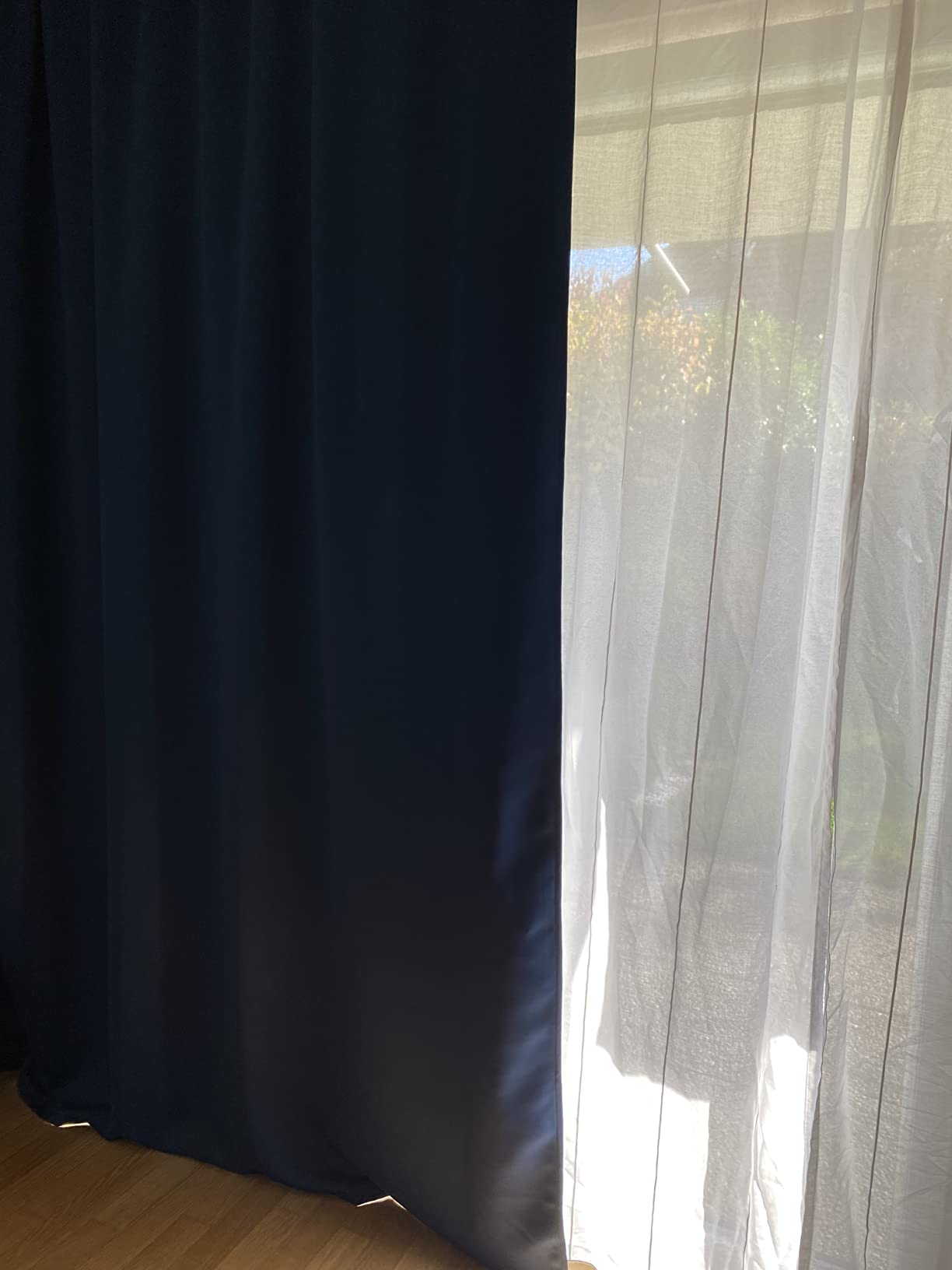heimtexland Typ139 Gardine blickdicht 245x275 cm Dunkelblau