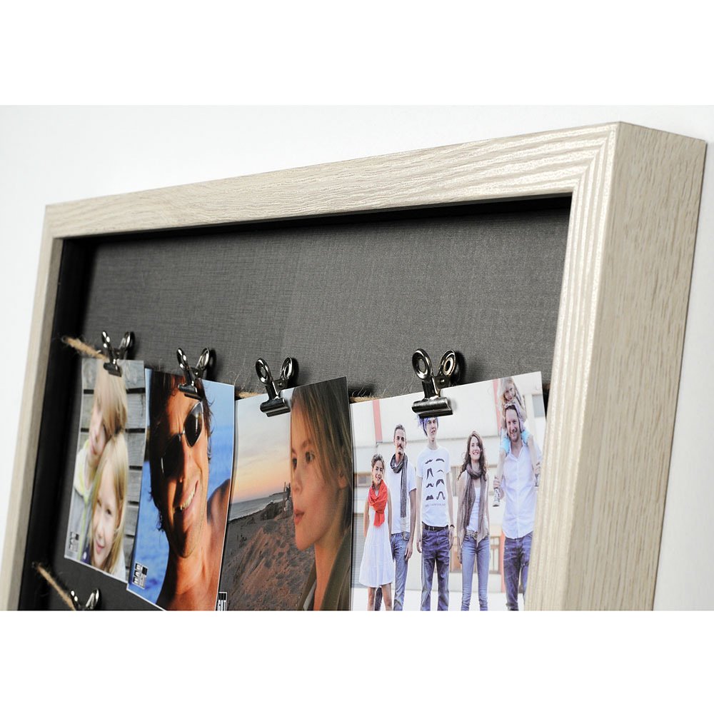HAB & GUT FR030 Bilderrahmen Fotoleine 50x33 cm für 8 Fotos