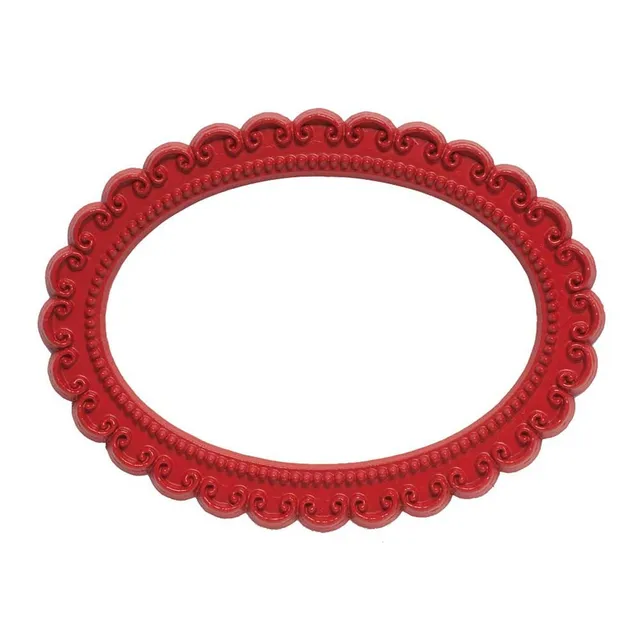 HAB & GUT Magnetbilderrahmen Oval Fotorahmen Rot magnetisch