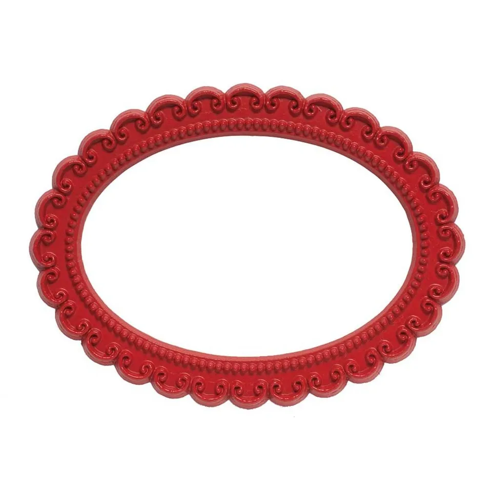 HAB & GUT Magnetbilderrahmen Oval Fotorahmen Rot magnetisch
