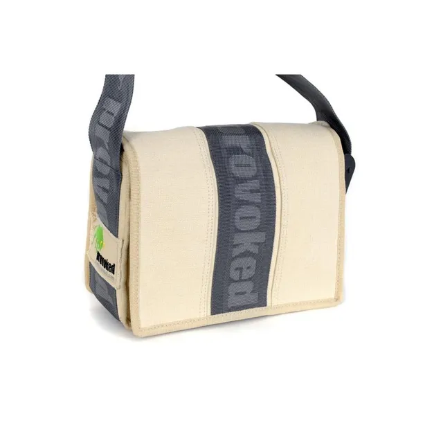 HAB & GUT E4022A Mini Messenger Bag Canvas Beige 26x19 cm Klett