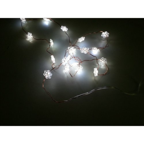 HAB & GUT LED004 Lichterkette Schneeflocken weiß Batterie