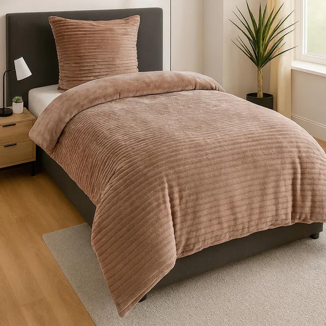 heimtexland Typ768 Bettwäsche 135x200 Taupe Cord