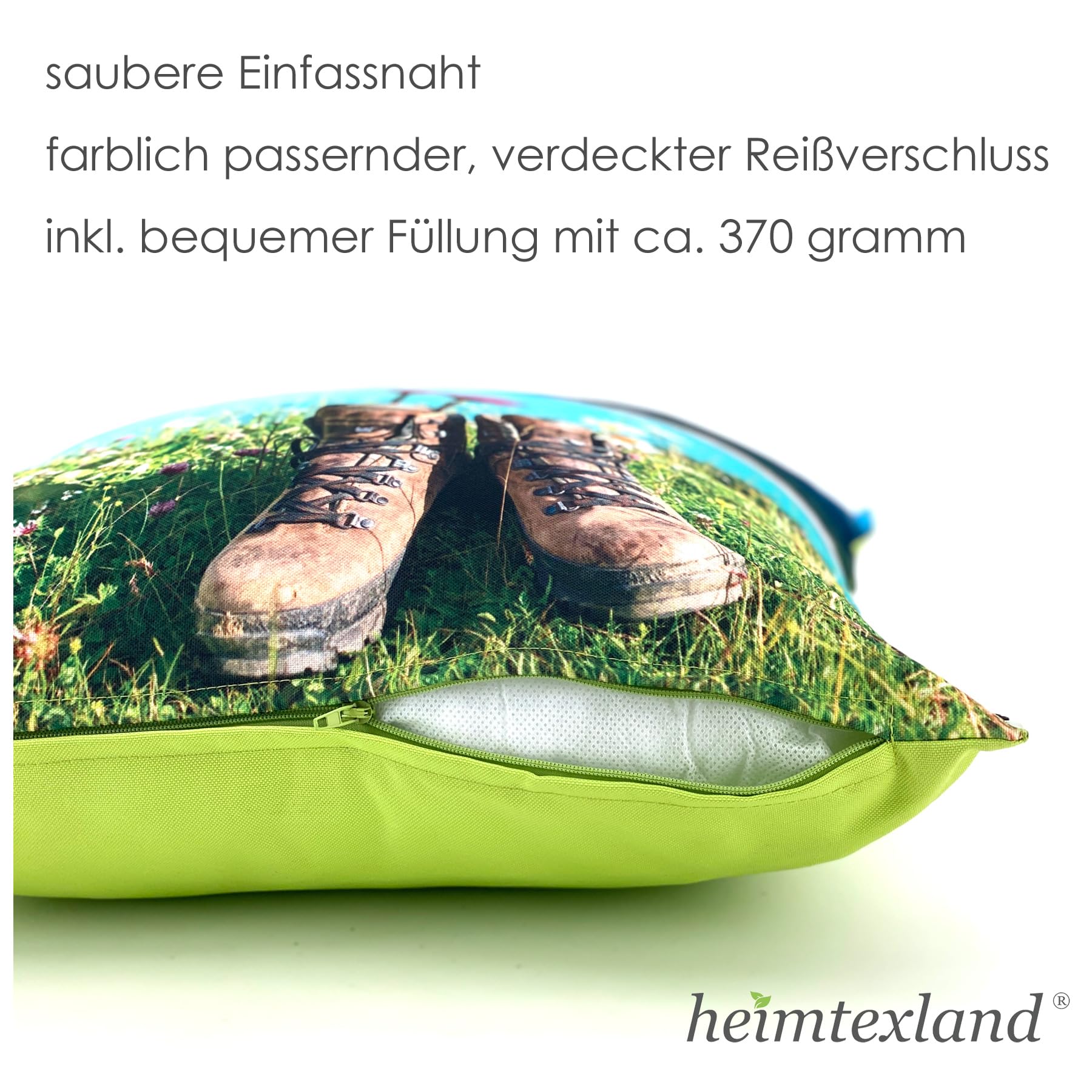 heimtexland Typ839 Outdoorkissen 45x45 cm Moin Blau wasserabweisend