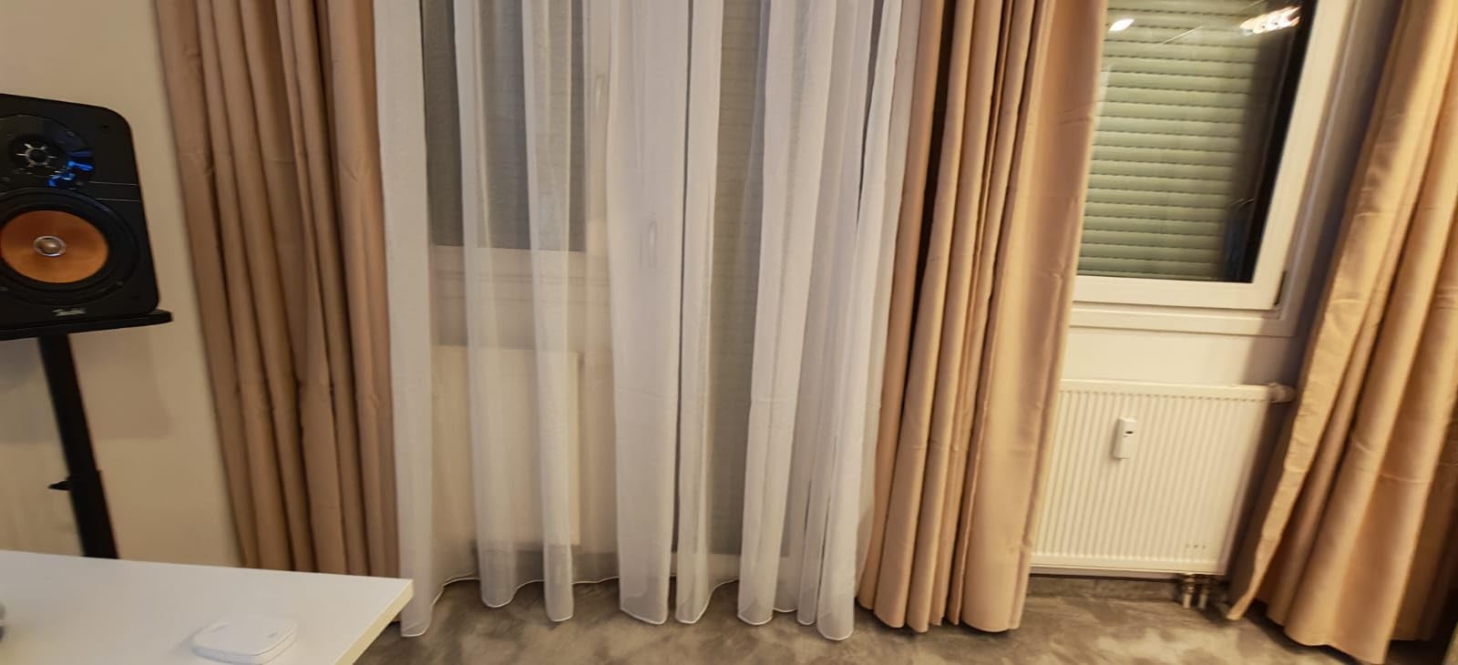 heimtexland Typ96 Store 160x450 weiß halbtransparent