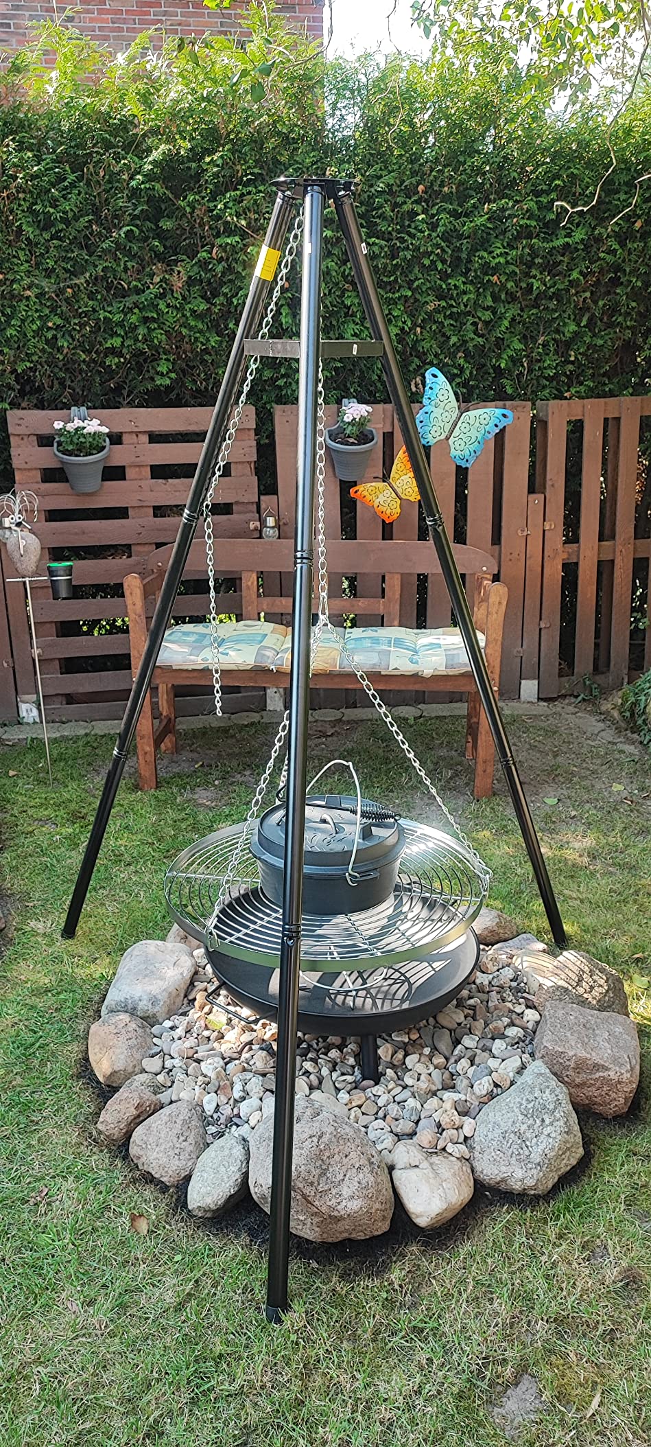 REDFIRE BBQ Tripod Schwenkgrill 65cm schwarz Dreibein