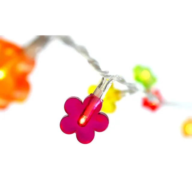 HAB & GUT L007 Lichterkette Blümchen bunt 5 m