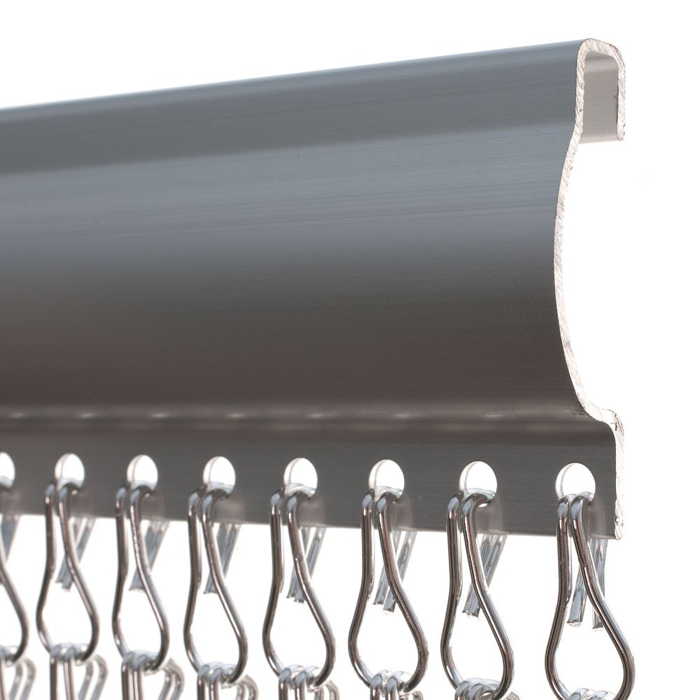 HAB & GUT Metallglieder Türvorhang silber 90x210cm