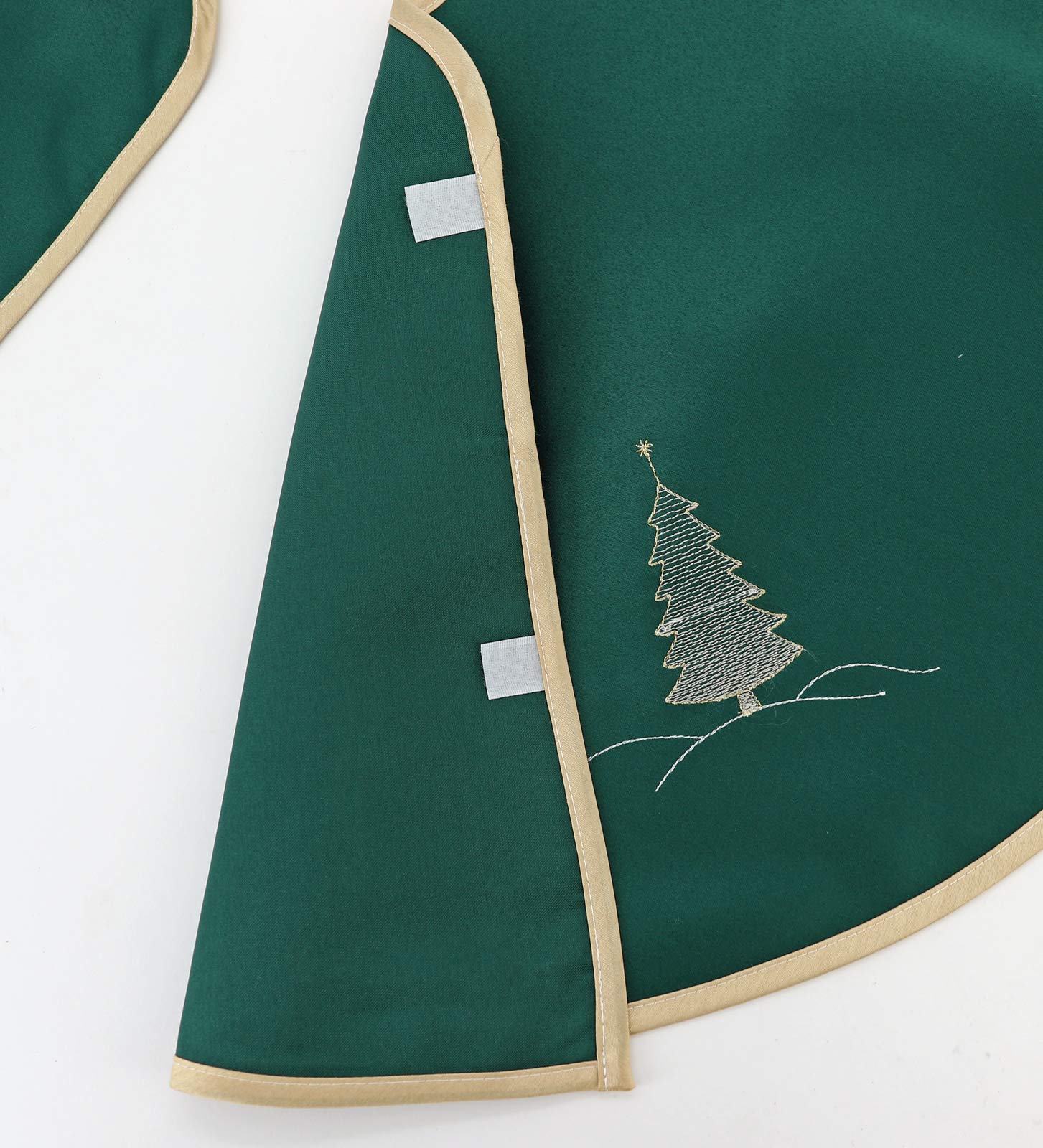 heimtexland Typ618 Christbaumdecke 90 cm Grün bestickt