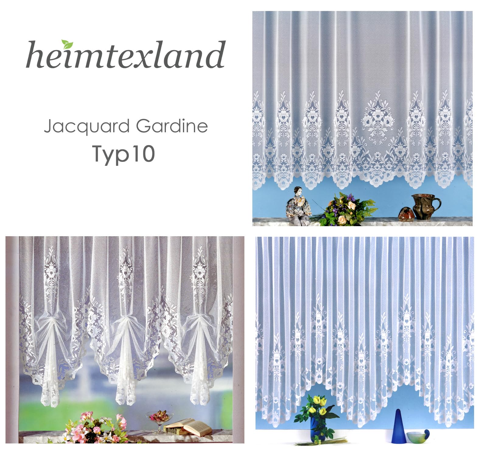 heimtexland Typ10 Bogengardine 145x250 cm weiß transparent
