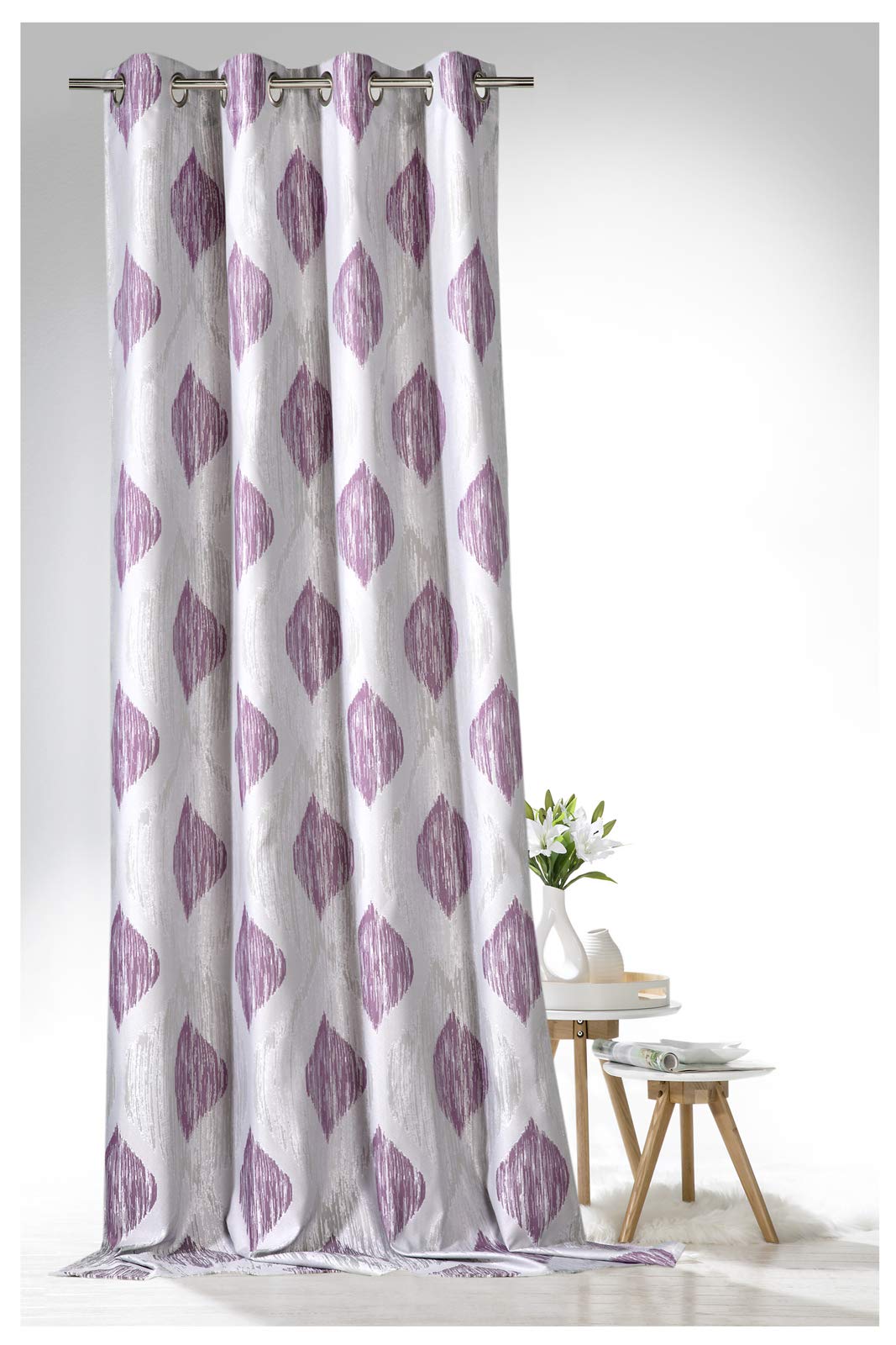 heimtexland Typ635 Ösenschal 245x140 gold blickdicht Jacquard