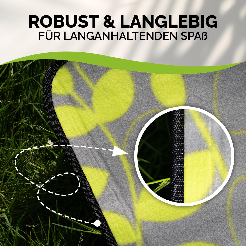 heimtexland Typ549 Picknickdecke 200x200 cm Lemon wasserdicht