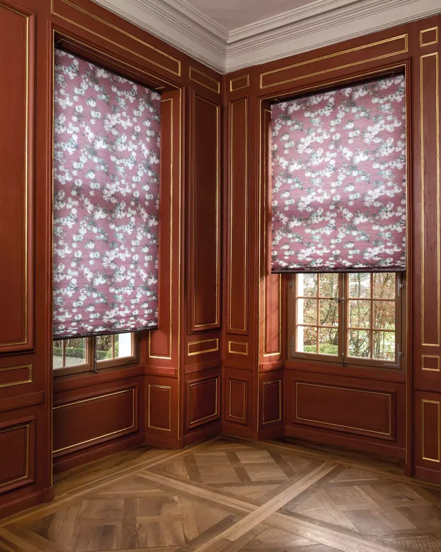 Création Baumann Moneo Vorhangstoff Wabe floral