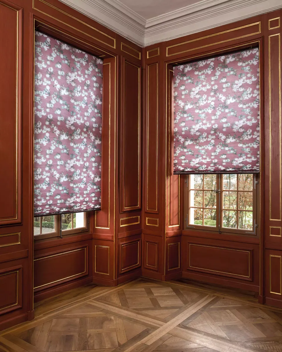Création Baumann Moneo Vorhangstoff Wabe floral
