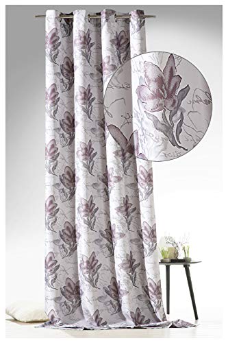 heimtexland Typ701 Ösenschal 245x140 Aubergine blickdicht