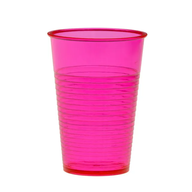 HAB & GUT KB004 Trinkbecher Glas-Optik pink 21 cl 4er
