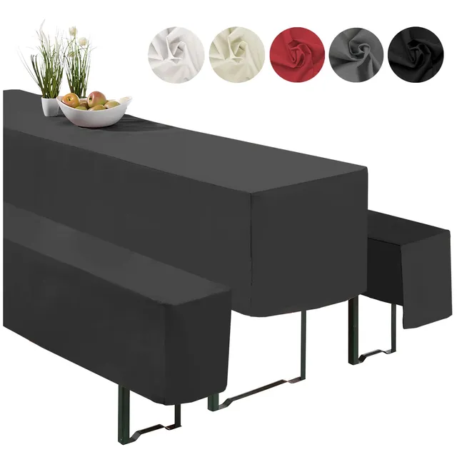 heimtexland Typ860 Hussen-Set 3-teilig Schwarz 70x220 cm