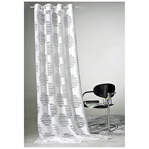 heimtexland Typ198 Ösenschal 245x140 cm Weiß Ausbrenner