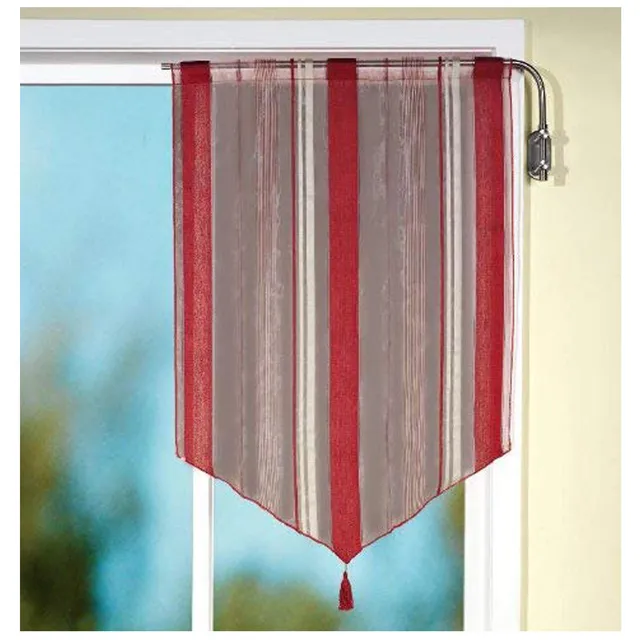 heimtexland Typ127 Scheibengardine 90x60 cm rot Effektorganza
