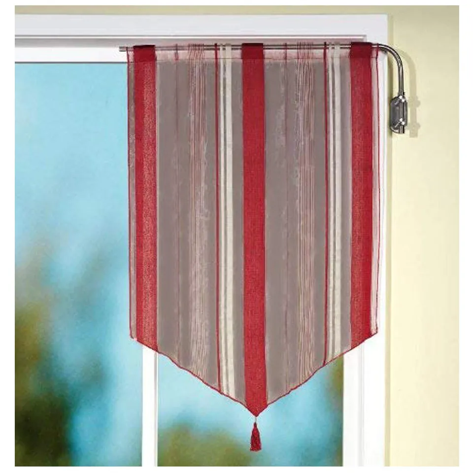 heimtexland Typ127 Scheibengardine 90x60 cm rot Effektorganza