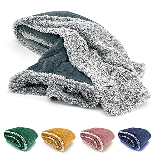 heimtexland Typ781 Sherpa Kuscheldecke 200x150 anthrazit extra warm