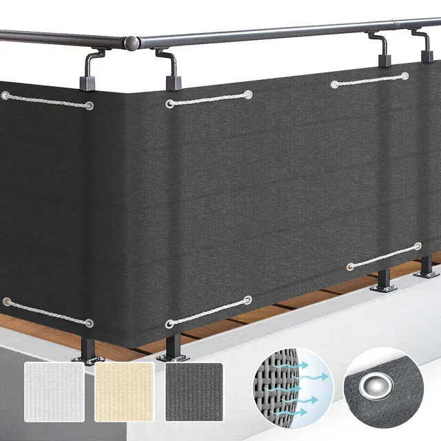 Sol Royal SolVision HB2 Balkonsichtschutz 90x300 cm Anthrazit blickdicht