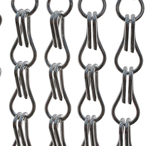 HAB & GUT Metallglieder Türvorhang silber 90x210cm