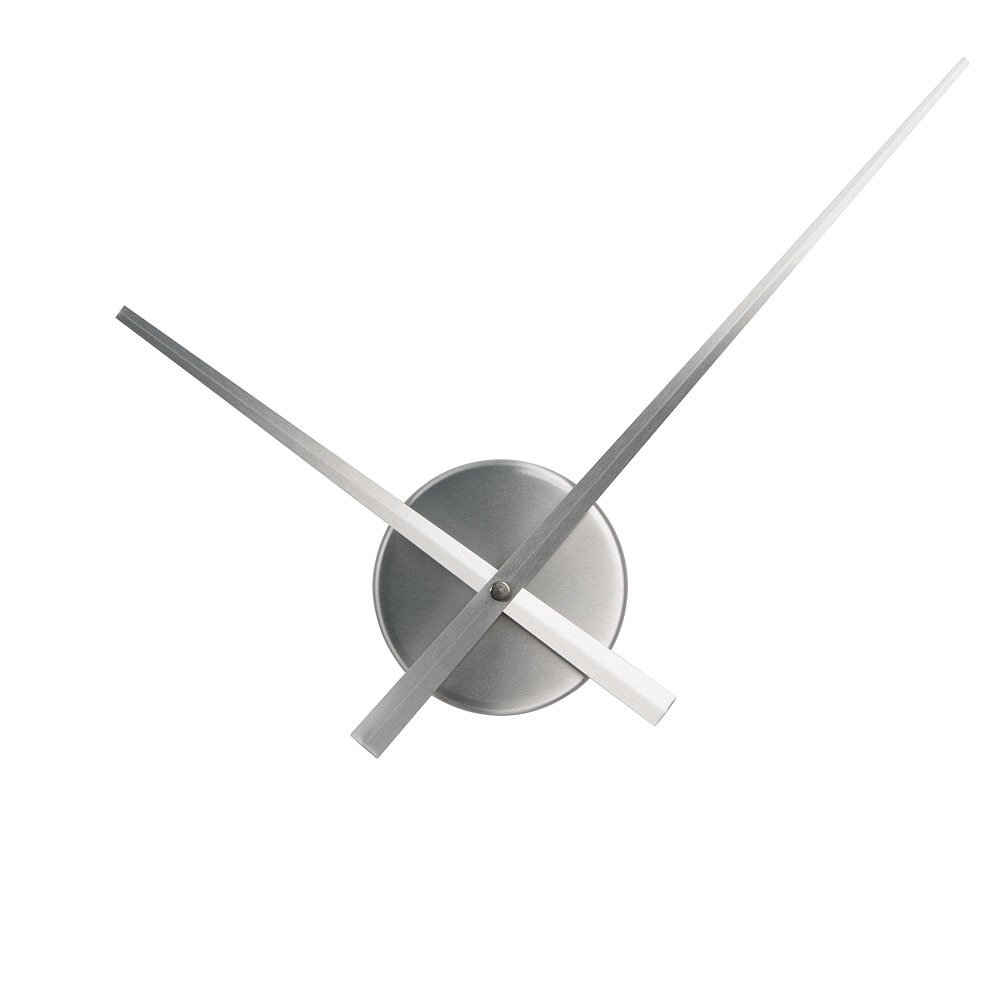 HAB & GUT Big TIME A01V14 Wanduhr Silber 50 cm ohne Ziffern
