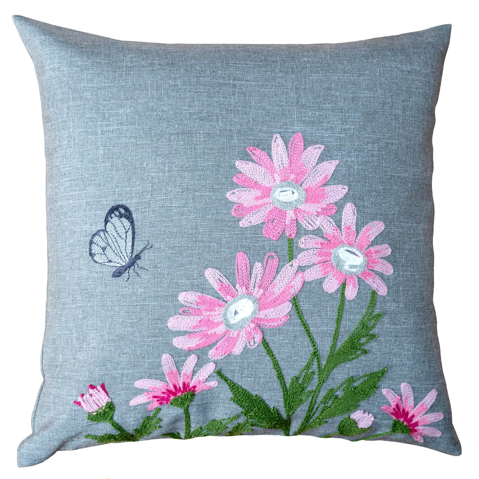 heimtexland Margariten Typ886 Mitteldecke 85x85 cm gelb bestickt