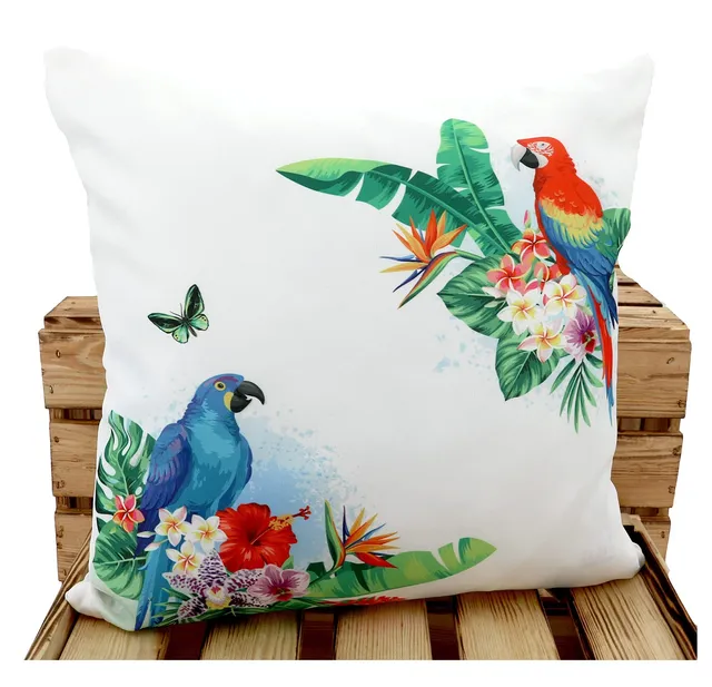 heimtexland Typ741 Outdoorkissen 45x45 Papagei wasserabweisend