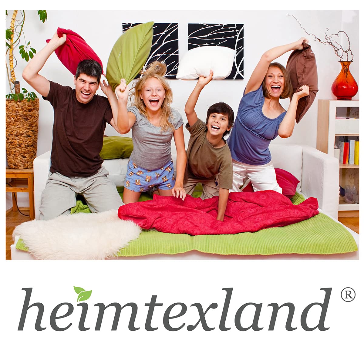 heimtexland Landhaus Typ760 Kissenhülle 40x40 Grau Hirsch