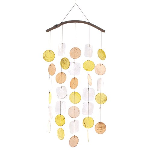 HAB & GUT WCKU003A Windspiel Gelb-Orange-Weiß 66 cm Perlmutt