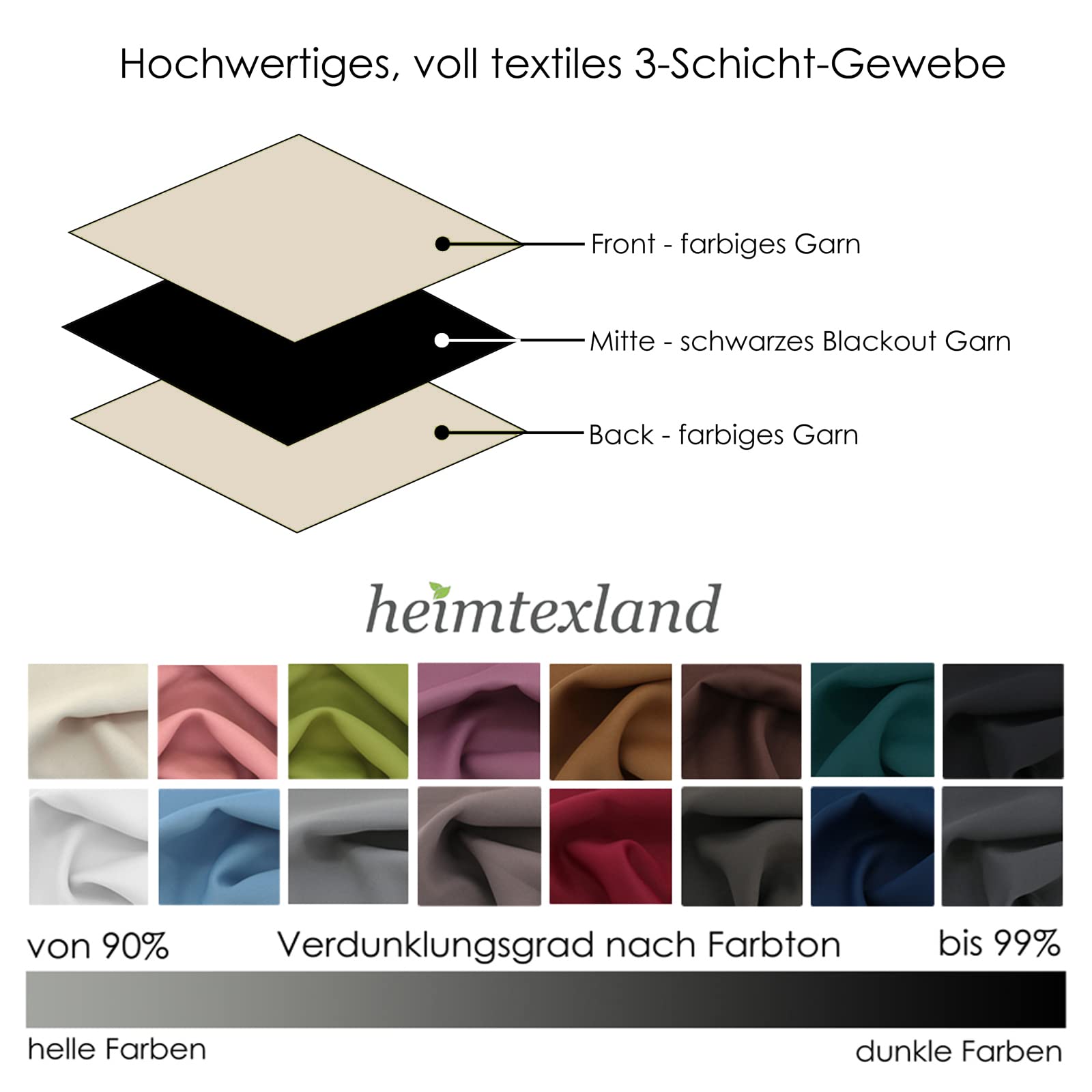 heimtexland Typ139 Ösenschal Verdunkelungsgardine 245x275 cm creme