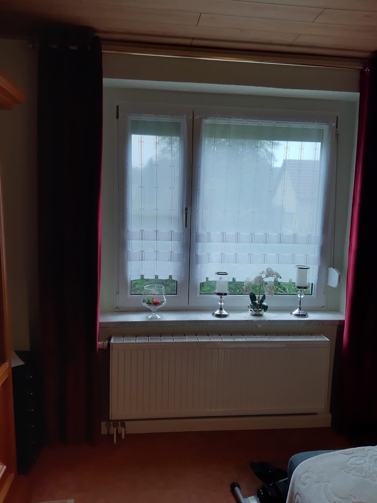 heimtexland Typ641 Ösenschal Creme 245x135 blickdicht