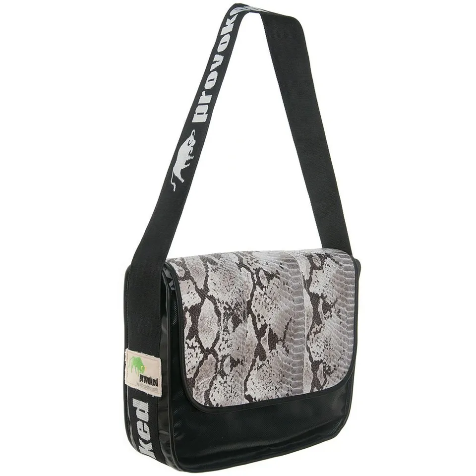 PROVOKED BIG Messenger Bag schwarz 38x30 Python