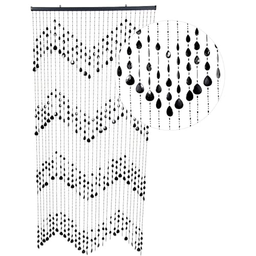 HAB & GUT Klunker DV0323 Türvorhang 90x200 cm schwarz Perlen