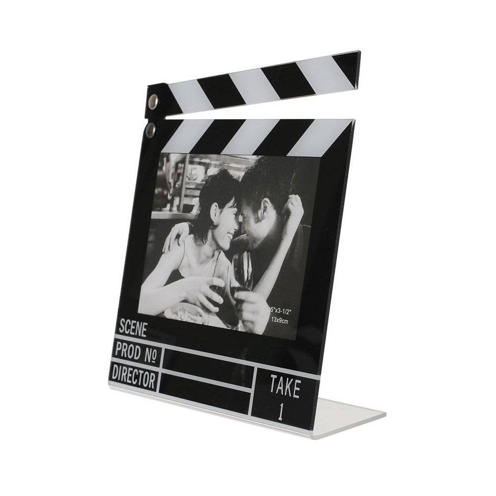 HAB & GUT FR010 Bilderrahmen Filmklappe 9x13 cm schwarz-weiß