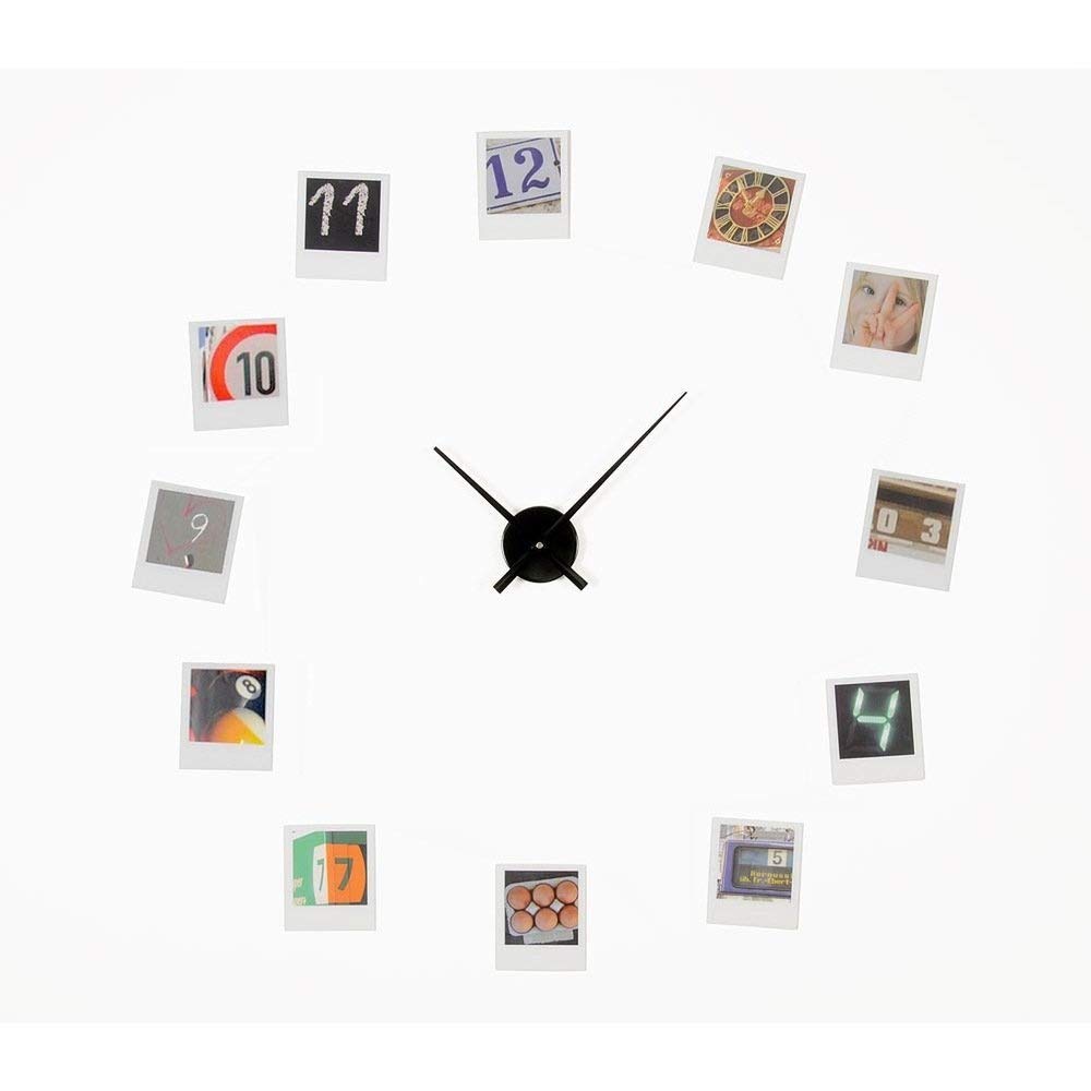 HAB & GUT Big TIME Wanduhr Aluminium Schwarz 50cm o.Ziffern