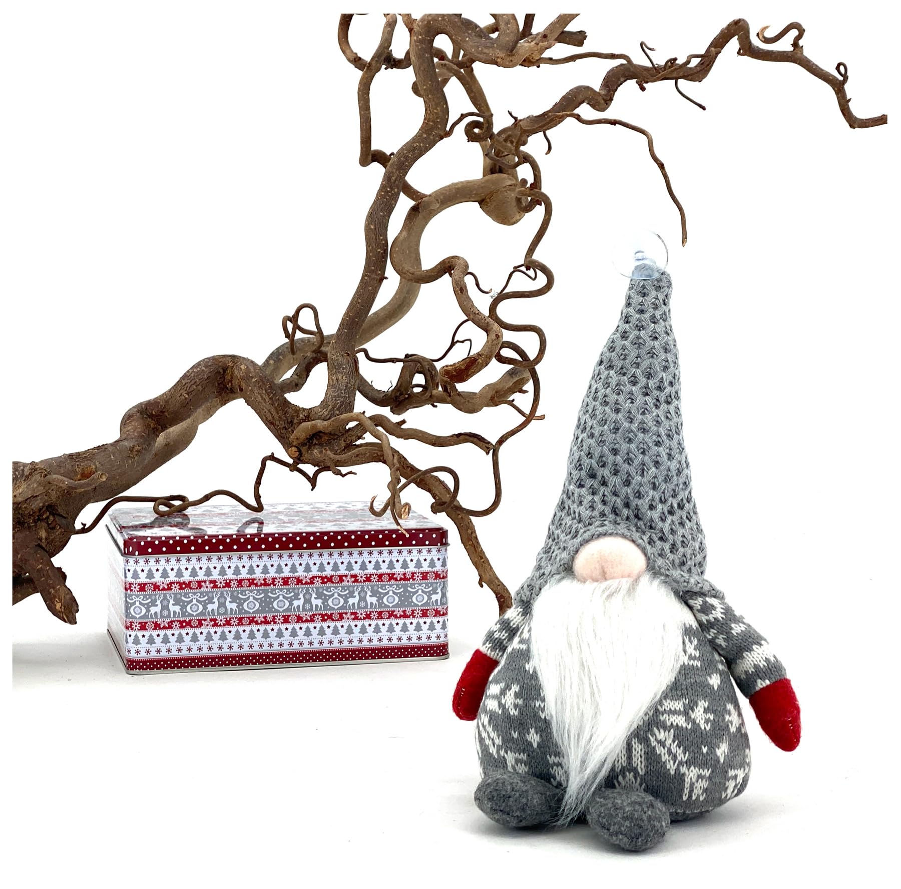 heimtexland Typ711 Wichtel grau 30 cm Saugnapf Türstopper