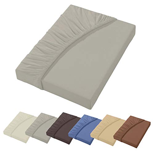 heimtexland Typ723 Spannbettlaken 150x200 Silber Jersey