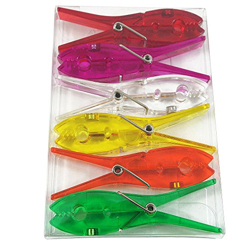 HAB & GUT MC480 Magnetklammern transparent 6er Set 7cm
