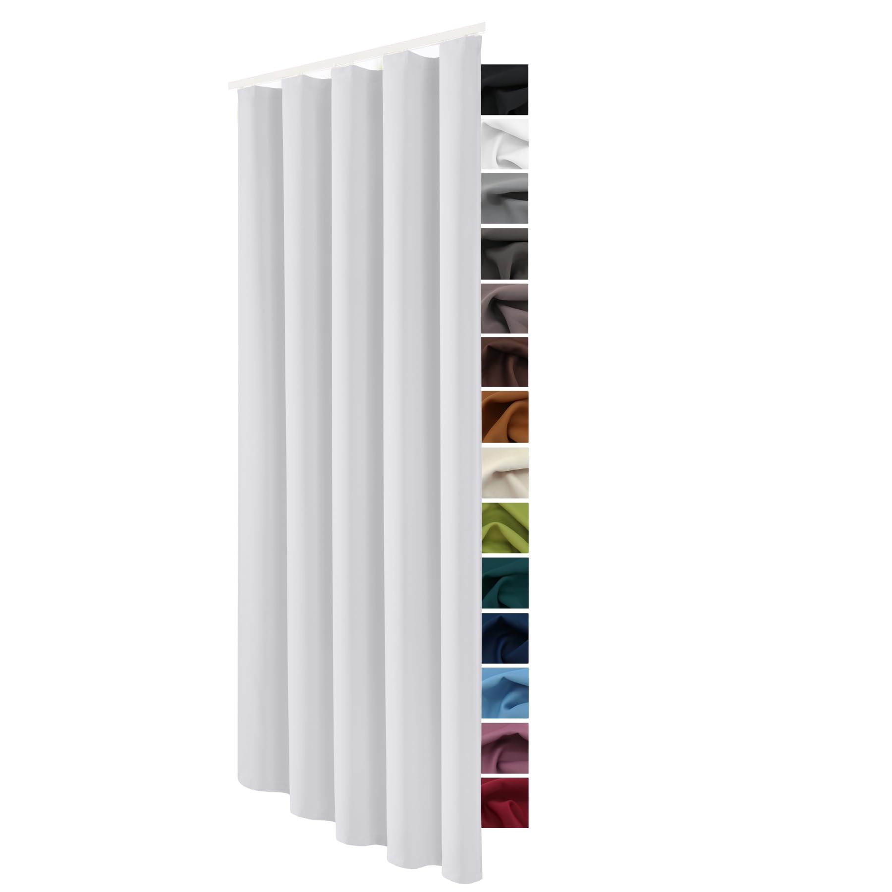 heimtexland Typ139 Verdunklungsgardine 245x135 cm Schiefer-braun