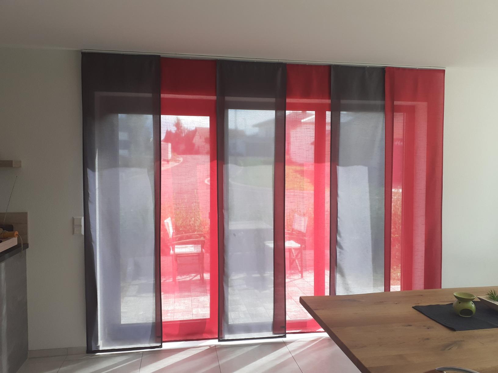 heimtexland Typ118 Schiebegardine 245x60 cm beere halbtransparent