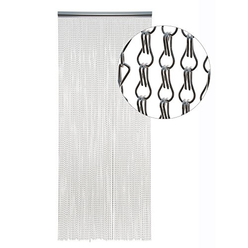 HAB & GUT Metallglieder Türvorhang silber 90x210cm