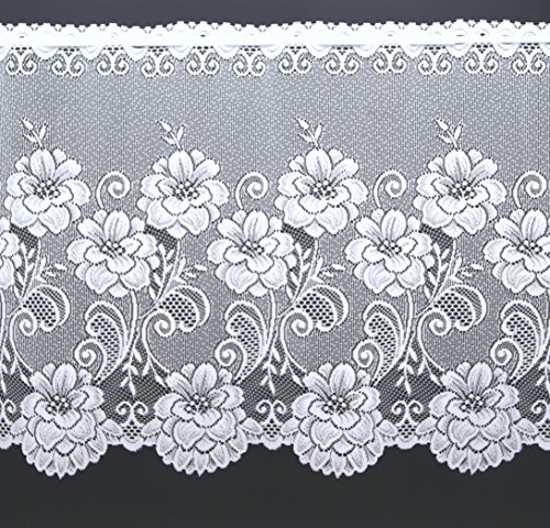 heimtexland Typ318 Scheibengardine Weiß 52x145 Jacquard